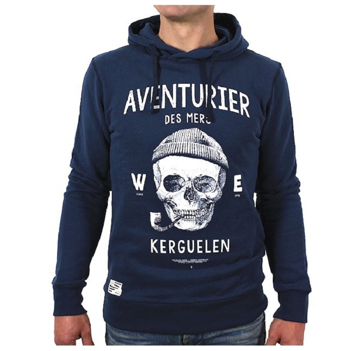 Stered sweat capuche homme aventurier marine