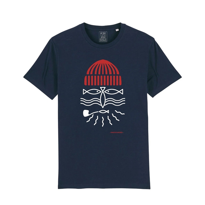 Bande de sardines tee shirt homme pecheur navy